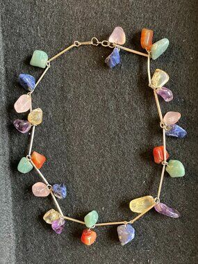 Semi Precious polished stone Necklace